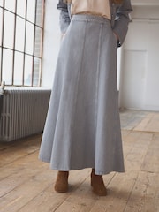 Grau - Seam Front Maxi Skirt - Bild 2 von 7