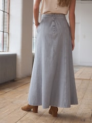 Grau - Seam Front Maxi Skirt - Bild 3 von 7