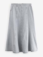 Grau - Seam Front Maxi Skirt - Bild 5 von 7
