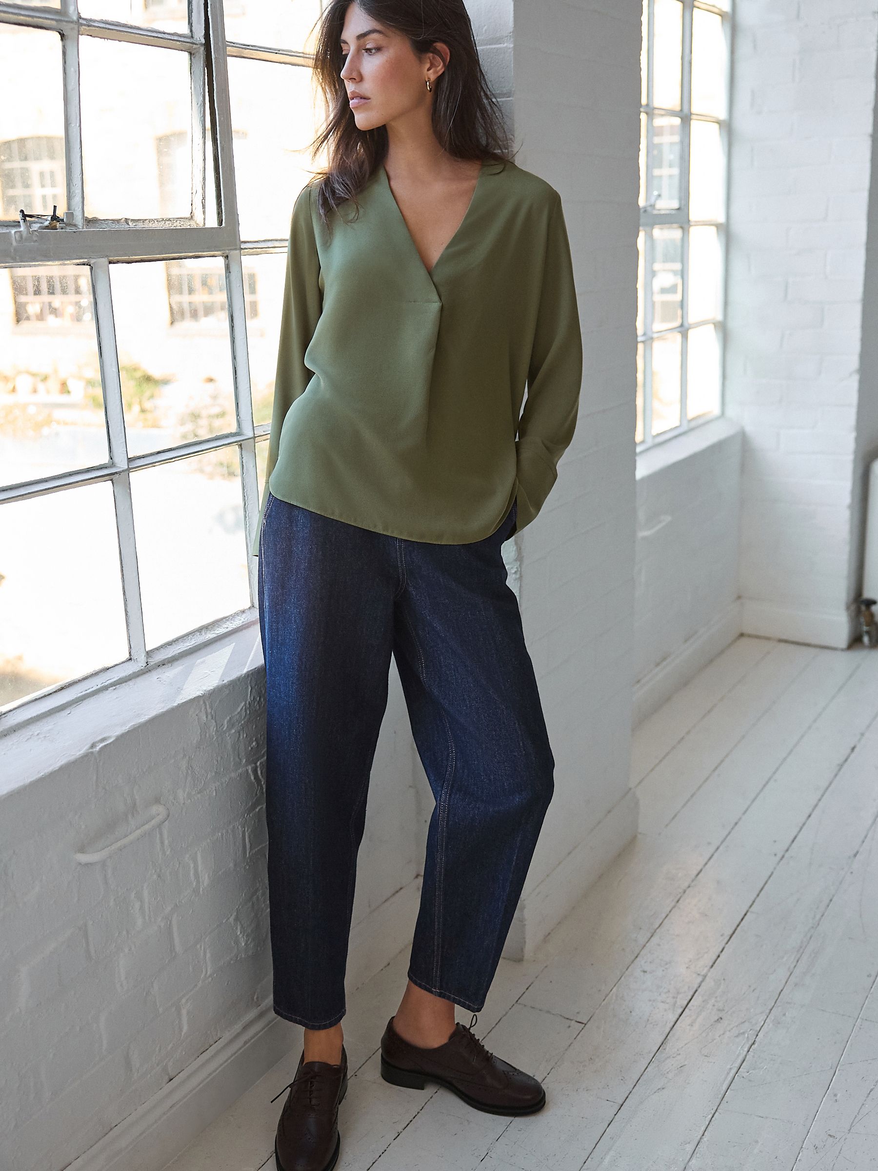 Buy Rinse 100% Cotton Balloon Barrel Jeans from Next USA