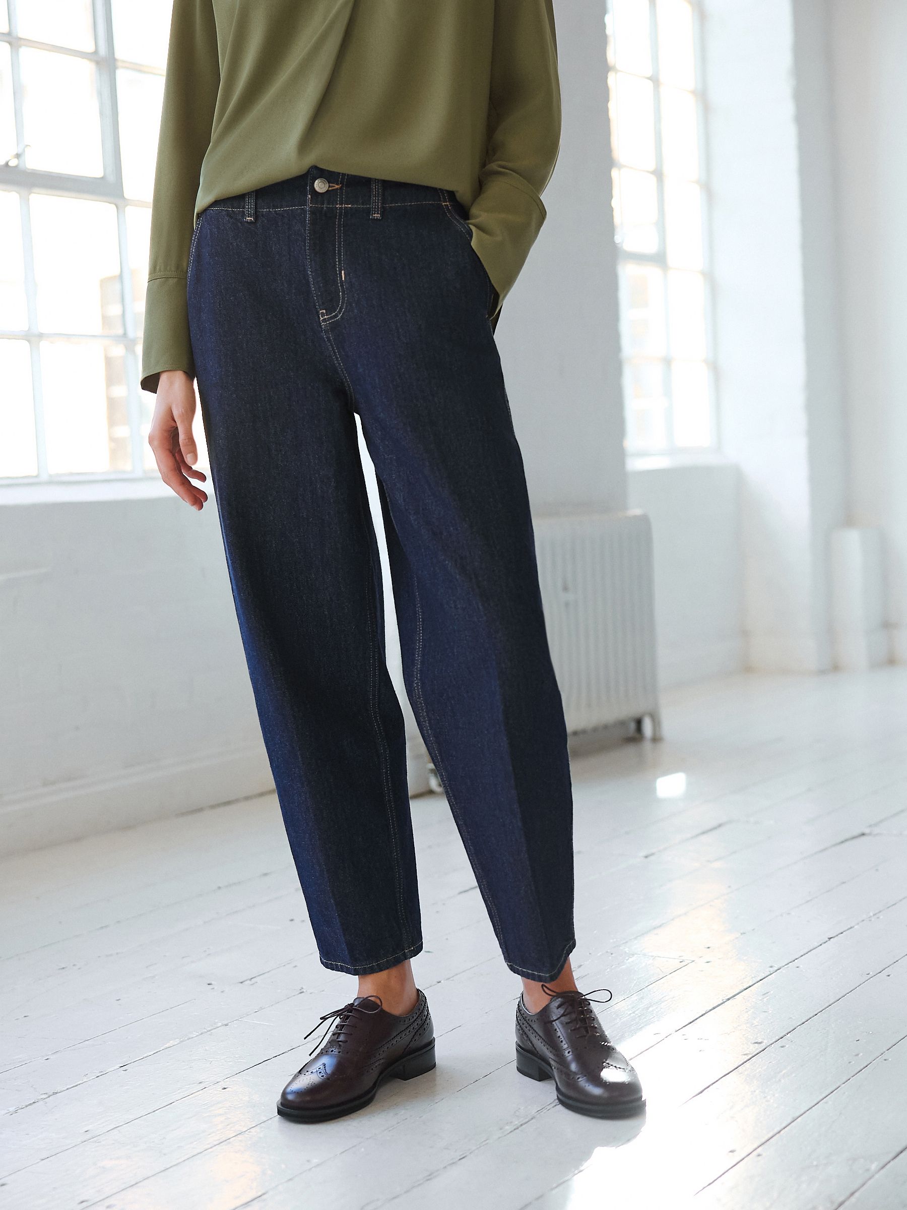 Buy Rinse 100% Cotton Balloon Barrel Jeans from Next USA