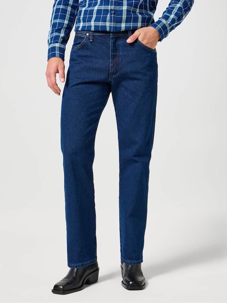 Синий деним - Wrangler Original Fit 13MWZ Cowboy Cut 100% Cotton Jeans - Image 1 of 5
