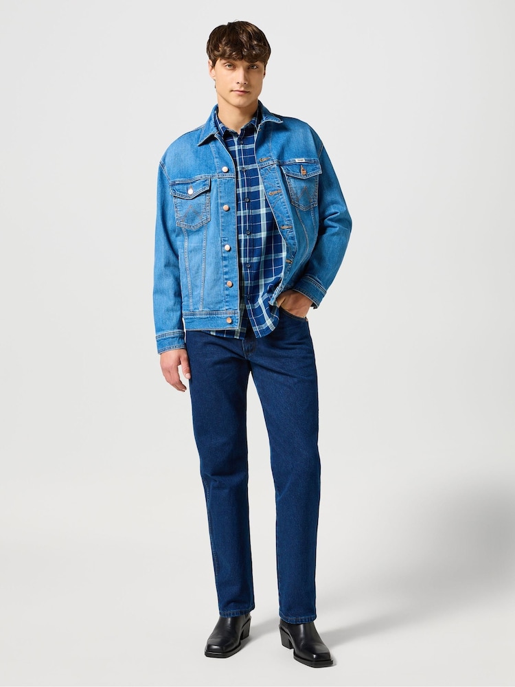 Niebieski dżins - Wrangler Original Fit 13MWZ Cowboy Cut 100% Cotton Jeans - Image 3 of 5
