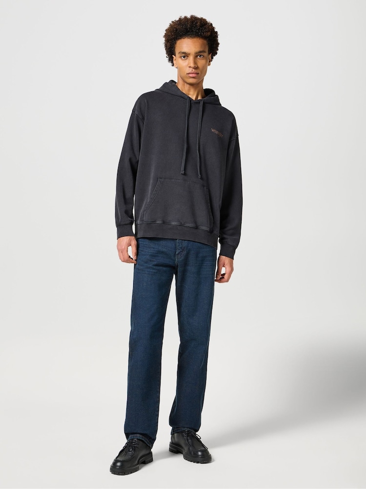 Wrangler Blue Black Denim Straight Fit Frontier Jeans - Image 2 of 6