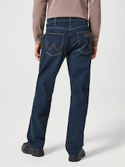 Wrangler Blue Black Denim Straight Fit Frontier Jeans - Image 3 of 6