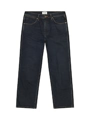 Wrangler Blue Black Denim Straight Fit Frontier Jeans - Image 6 of 6