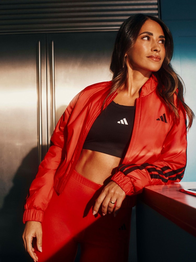 adidas Red Essentials 3-Stripe Insulate Jacket - Image 1 of 8