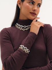 Jon Richard Silver Plated Open Link Necklace - Image 1 of 3