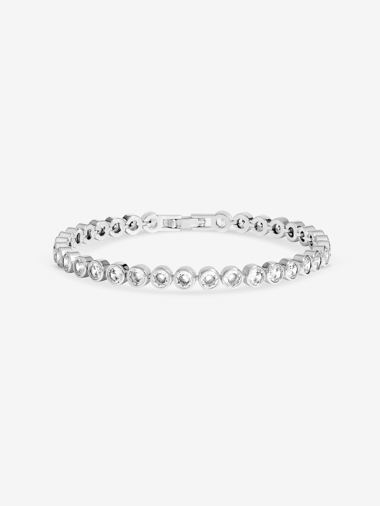 لون فضي - Jon Richard Tennis Round Besel Bracelet - Image 1 of 2 لون فضي - Jon Richard Tennis Round Besel Bracelet - Image 1 of 2
