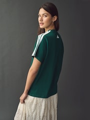 adidas Green Lounge Soft Side Collegiate Graphic T-Shirt - Image 2 of 4