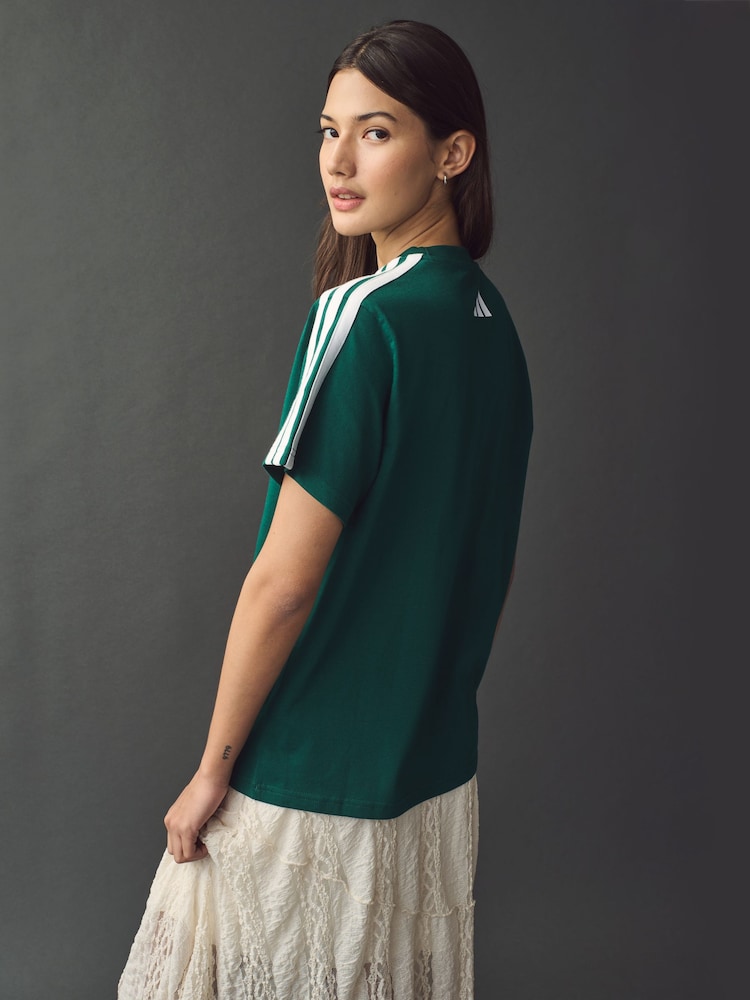 adidas Green Lounge Soft Side Collegiate Graphic T-Shirt - Image 2 of 4