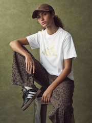 adidas White Tech Metallic Graphic 100% Cotton T-Shirt - Image 4 of 4