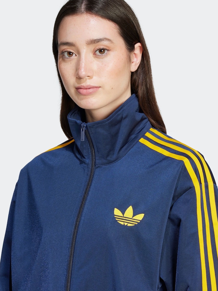 Niebieski - Luźna bluza dresowa adidas Originals Firebird - Image 7 of 9