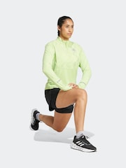 adidas Green Ultra Hi Running Half-Zip Top - Image 3 of 6