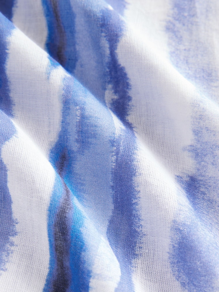Blue Tie Dye Beach Shirt Cover-Up - Image 9 of 9