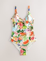 Bright Fruit/Tropical Print Shaping Tummy Control Swimsuit - Image 6 of 8