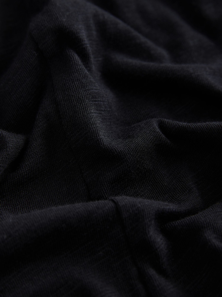 Czarny - Jersey Wide Leg V-Neck Jumpsuit - Image 8 of 8