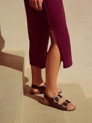 Plum Purple Twist Short Sleeved T-Shirt Summer Dress - Image 5 of 9