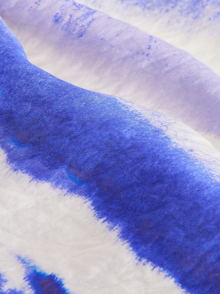 Blue Tie Dye Midi Slip Summer Dress - Image 11 of 11