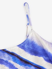 Blue Tie Dye Midi Slip Summer Dress - Image 9 of 11