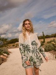 Palm 100% Cotton Beach Shirt Cover-Up - Image 4 of 10