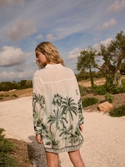 Palm 100% Cotton Beach Shirt Cover-Up - Image 6 of 10