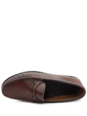 Jones Bootmaker Brown Perna Smart Leather Moccasins - Image 5 of 6