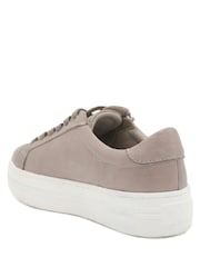 Jones Bootmaker Natural Amaliadawide Wide Fit Leather Platform Trainers - Image 4 of 6