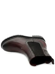 Jones Bootmaker Burgundy Red Kefalonia Leather Chelsea Boots - Image 4 of 5