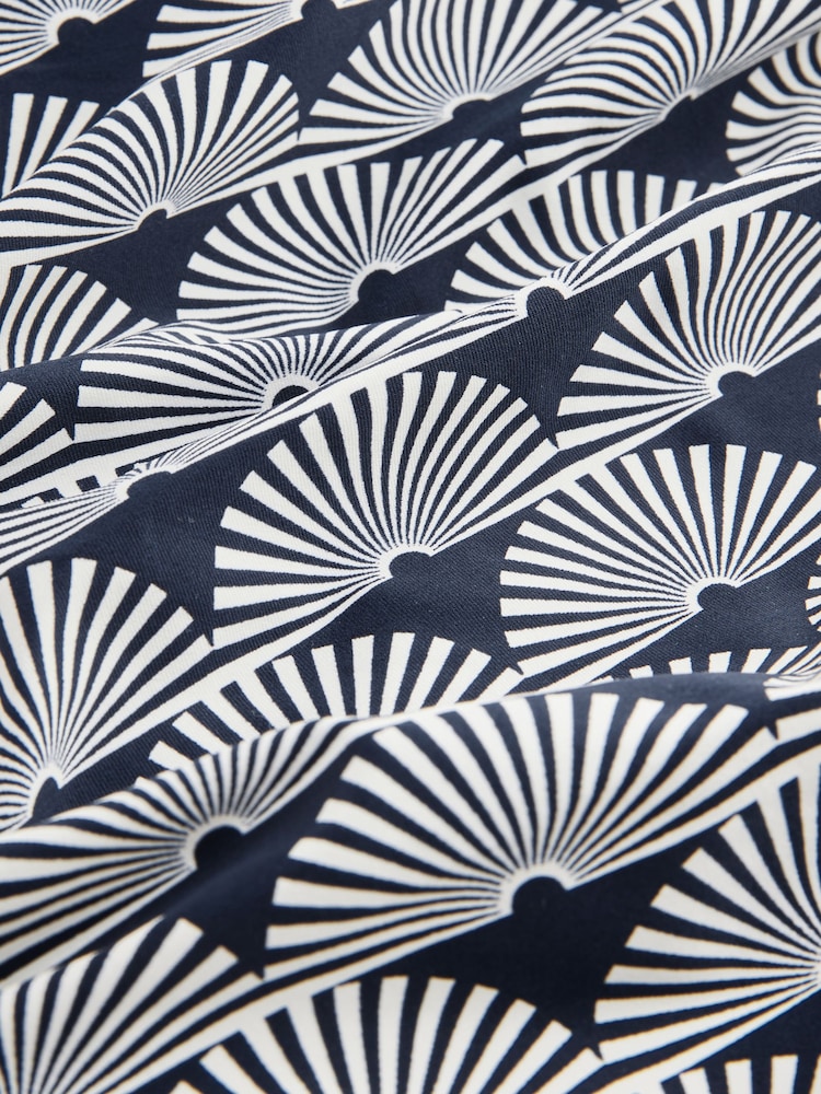 Black/Navy Fan Print Tummy Control Swimsuits 2 Pack - Image 10 of 10