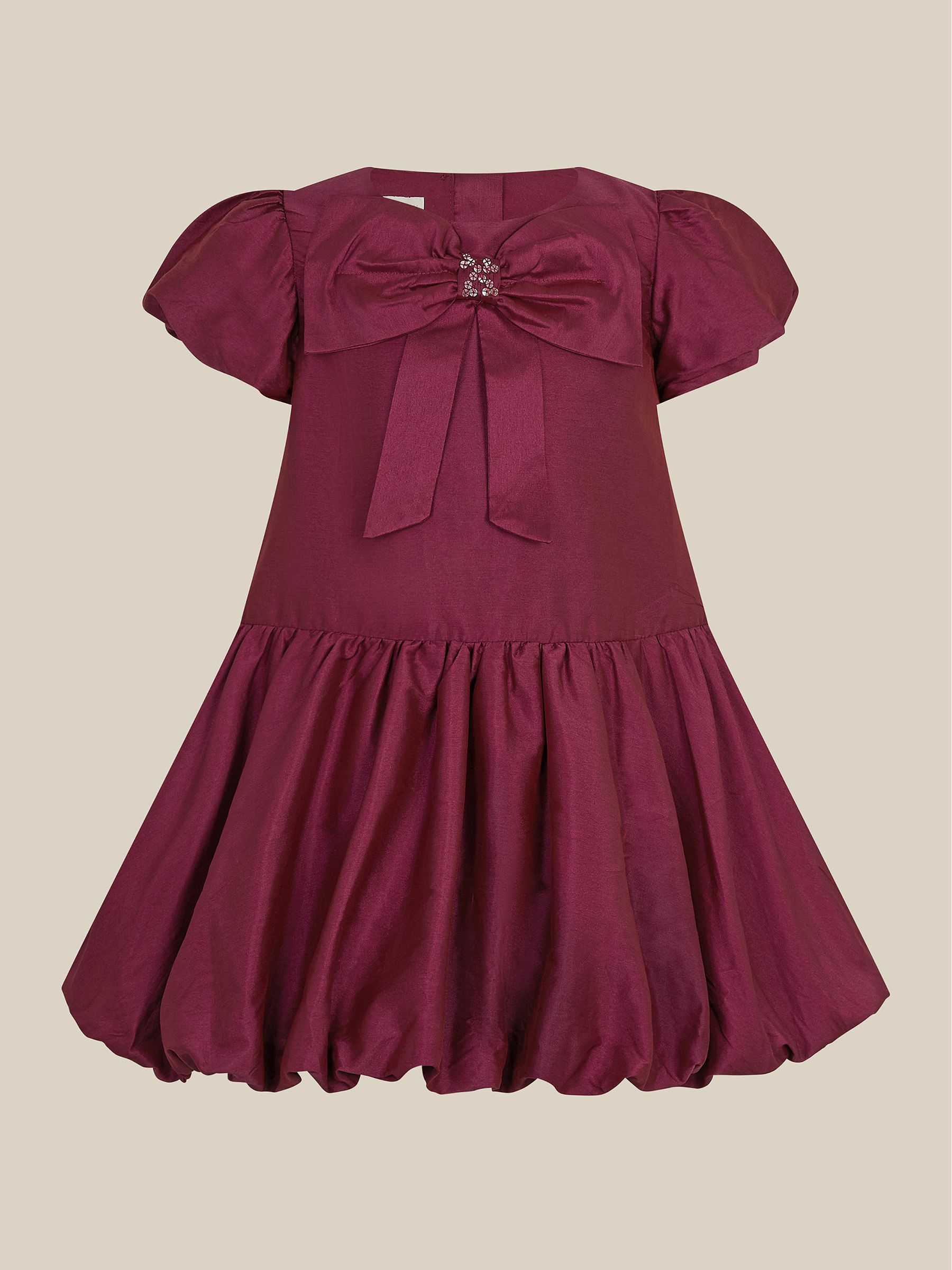Monsoon Purple Baby Ember Bow Bubble Hem Dress view 1