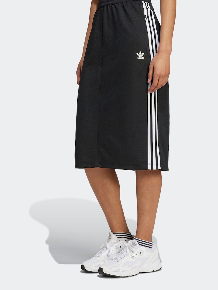 adidas Originals Black Beckenbauer Classic Midi Skirt - Image 3 of 7
