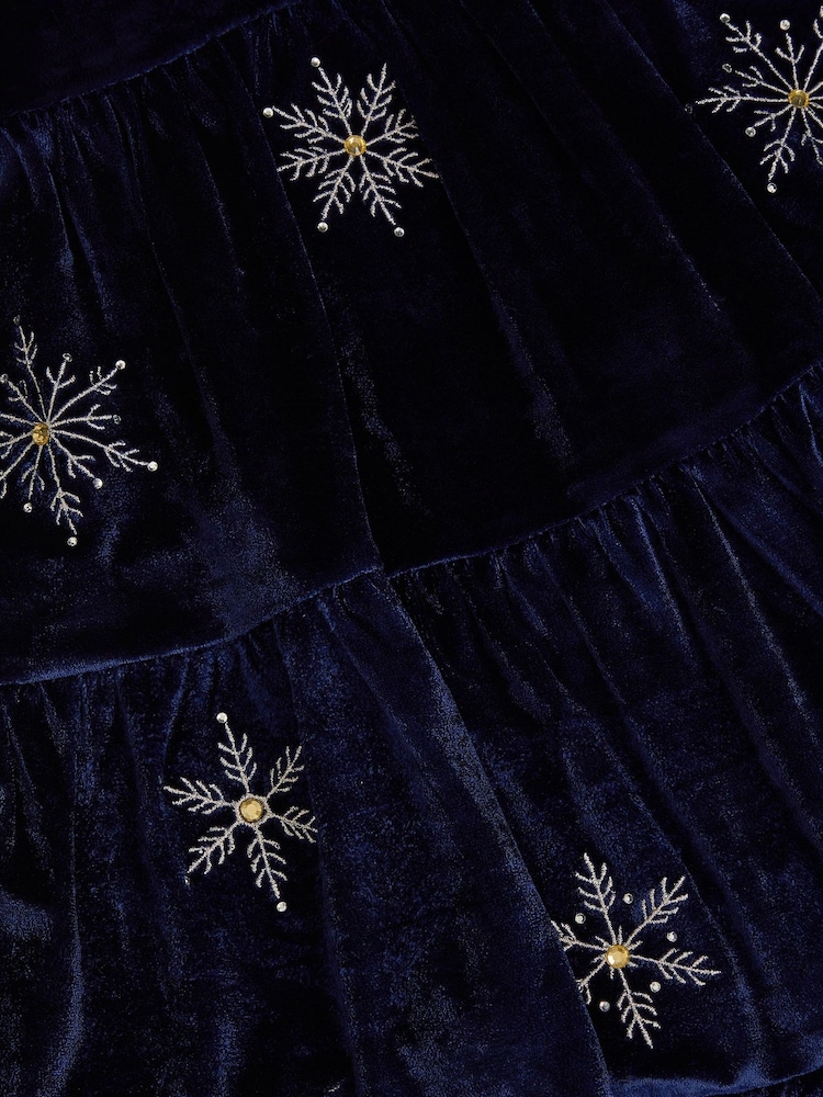 Monsoon Snowflake Sparkle Velour Party Dress - 圖片 4/4 Monsoon Snowflake Sparkle Velour Party Dress - 圖片 4/4