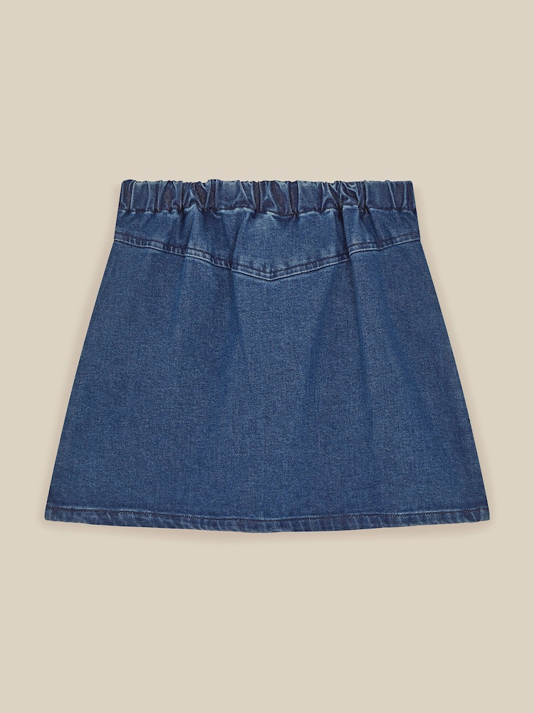 Monsoon Jewel Flower Denim Skirt - 3суретінің 2 суреті Monsoon Jewel Flower Denim Skirt - 3суретінің 2 суреті