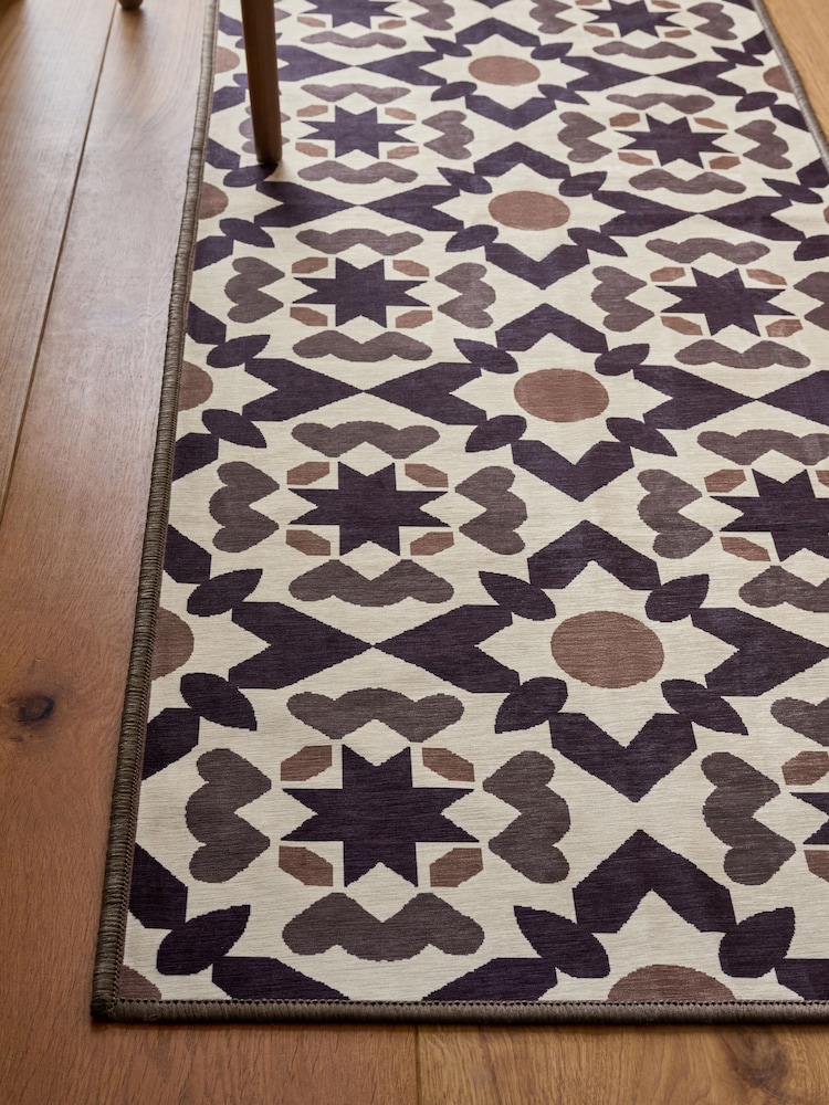 Washable Geometric Tile Runner - Изображение 2 из 5 Washable Geometric Tile Runner - Изображение 2 из 5