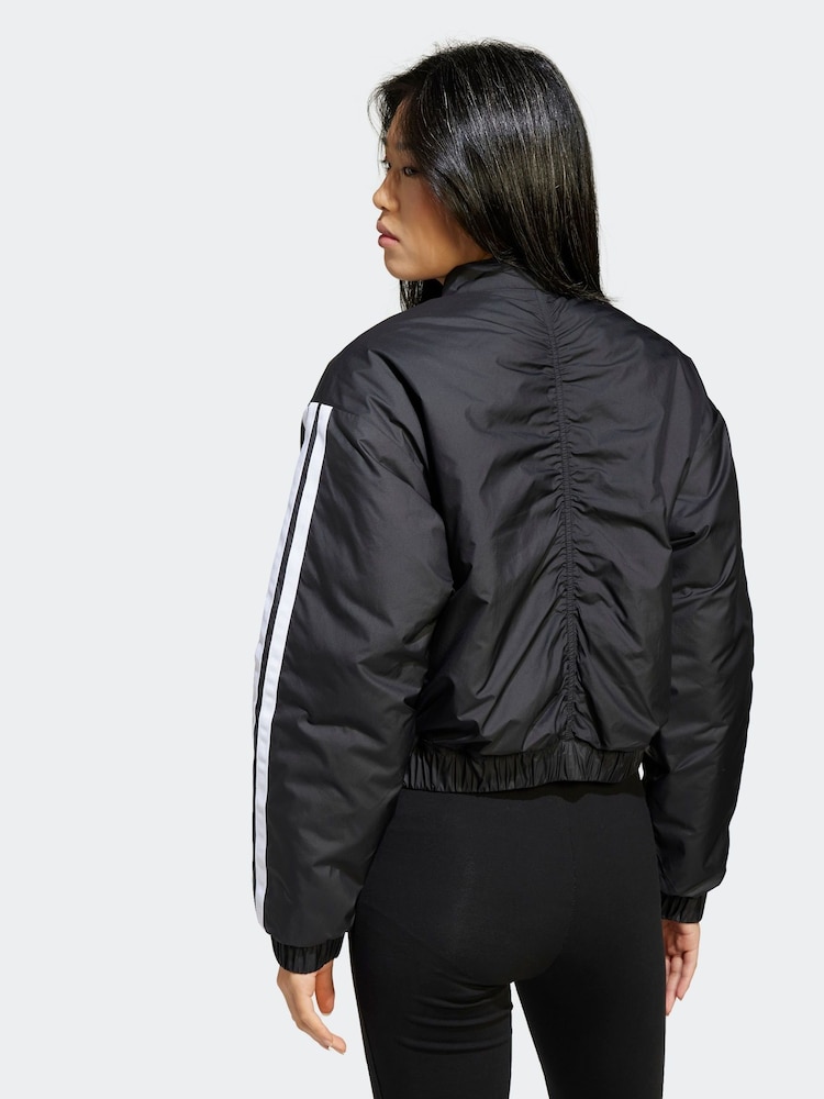 adidas Black Essentials 3-Stripe Insulate Jacket - Image 2 of 6