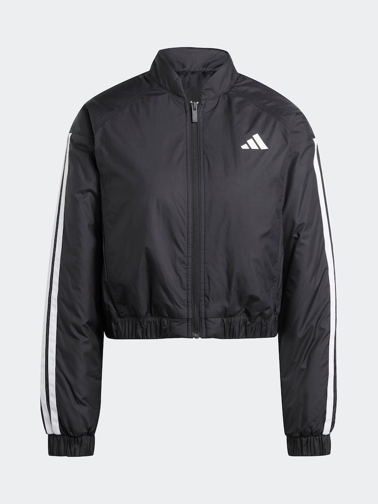 adidas Black Essentials 3-Stripe Insulate Jacket - Image 6 of 6