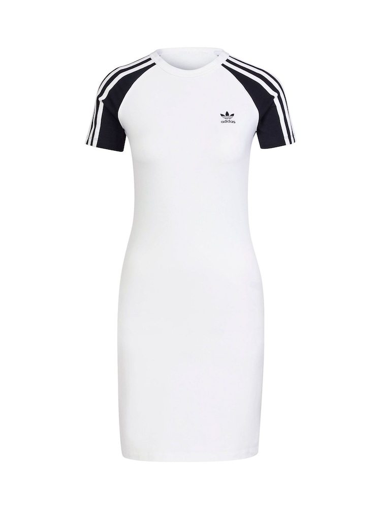 adidas Originals White 3s Raglan Dress - Image 6 of 6