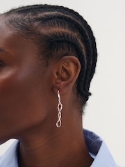 Simply Silver 925 Sterling Silver Cubic Zirconia Wrapped In Love Earrings - Image 1 of 3