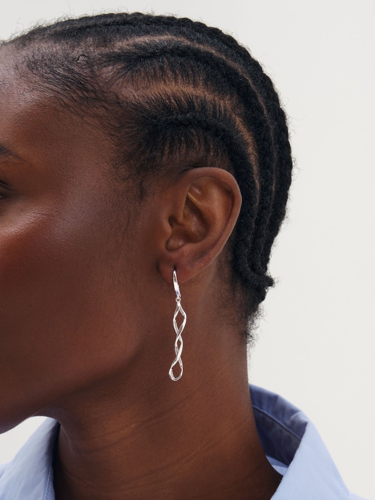 Simply Silver 925 Sterling Silver Cubic Zirconia Wrapped In Love Earrings - Image 1 of 3 Simply Silver 925 Sterling Silver Cubic Zirconia Wrapped In Love Earrings - Image 1 of 3