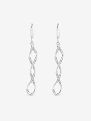 Simply Silver 925 Sterling Silver Cubic Zirconia Wrapped In Love Earrings - Image 3 of 3