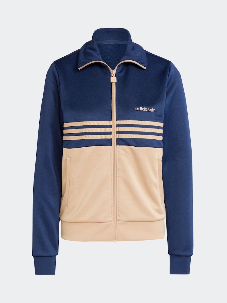 adidas Originals Blue 3-Stripes Sweatshirt - Image 6 of 6