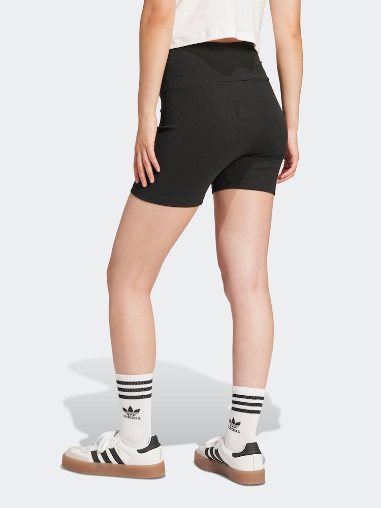 adidas originals Black Essential Rib Shorts - Image 2 of 6
