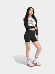 adidas originals Black Essential Rib Shorts - Image 3 of 6