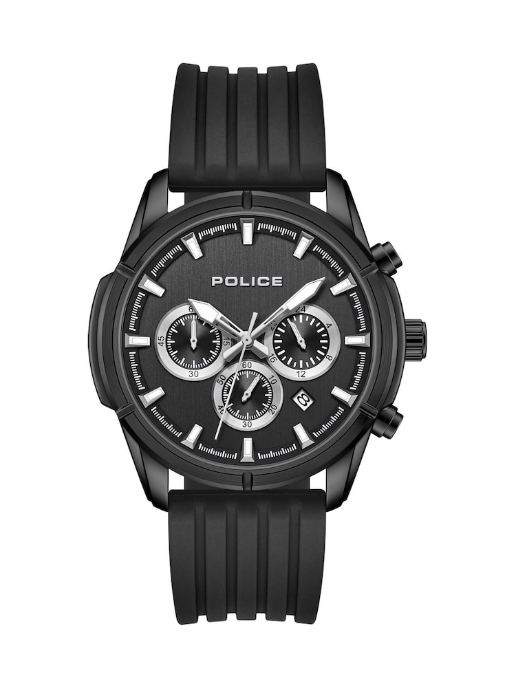Peers Hardy Black Police Flair Sillicone Strap Watch - Image 1 of 4