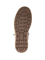 Pavers Burgundy Red Lace Up Boots With Side Zip - Image 5 of 5
