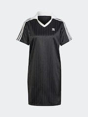 adidas Originals Black V-Neck Short Sleeve Dress - Image 6 of 6