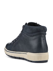 Pavers Navy Blue Lace Up Boots With Side Zip - Image 3 of 5