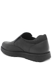 Negru - Pavers Wide Fit Smart Casual Moccasins - Imaginea 3 din 6