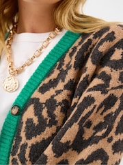 Accessorize Animal Leopard Print Cardigan - Image 3 of 3